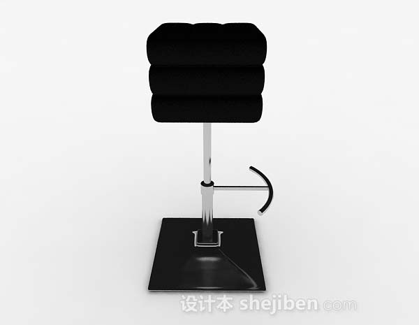 免费黑色简约吧台凳子3d模型下载