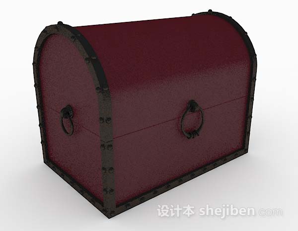 紫色宝箱3d模型下载