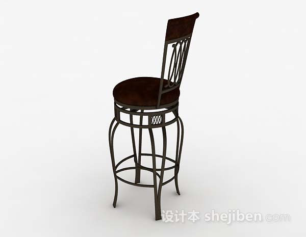 设计本欧式简单吧台椅3d模型下载