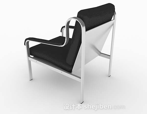 设计本现代简约黑色椅3d模型下载