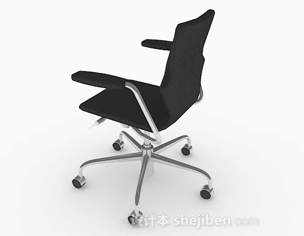 设计本现代黑色休闲椅子3d模型下载