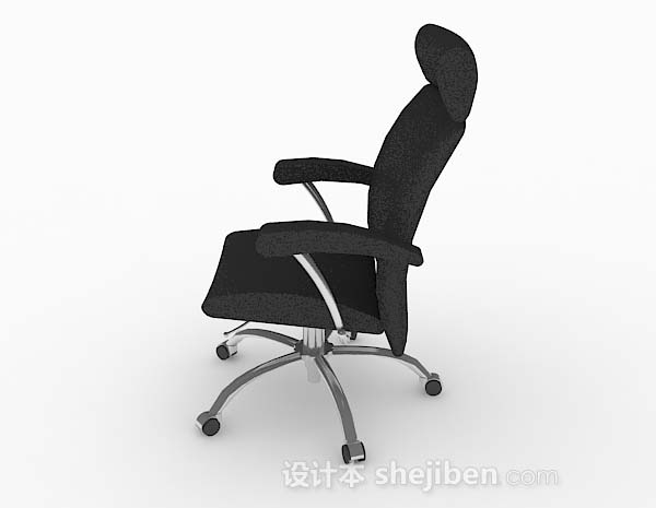 现代风格办公简约黑色椅子3d模型下载