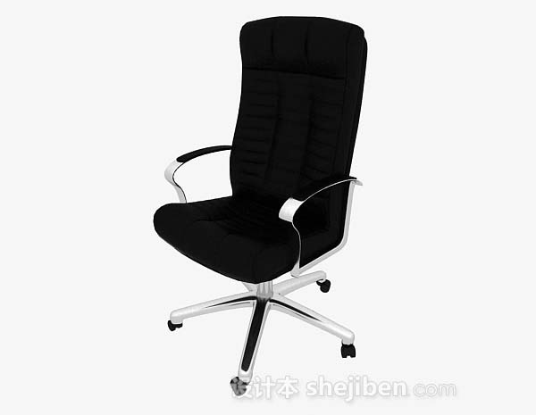 现代黑色休闲椅子3d模型下载