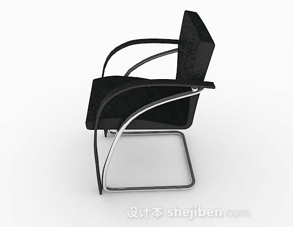 免费现代黑色休闲椅子3d模型下载