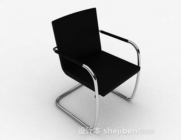 现代风格现代金悦黑色金属椅子3d模型下载