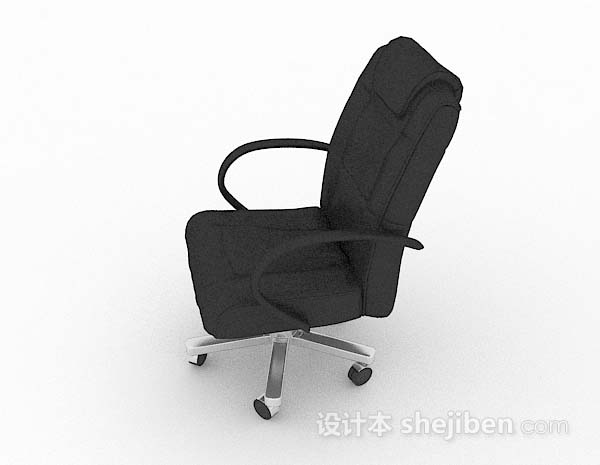 免费现代办公黑色椅子3d模型下载