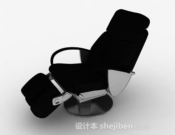 设计本现代黑色简约休闲椅子3d模型下载
