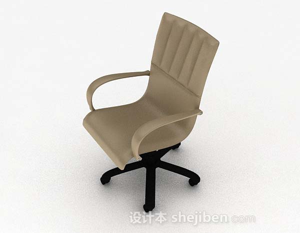 现代风格棕色轮滑式家居椅子3d模型下载