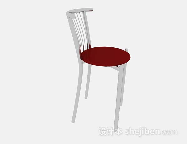 免费现代金属简约休闲椅3d模型下载