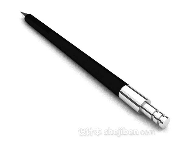 现代风格黑色自动铅笔3d模型下载