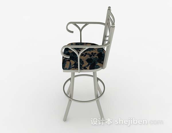 免费欧式白色家居休闲椅子3d模型下载