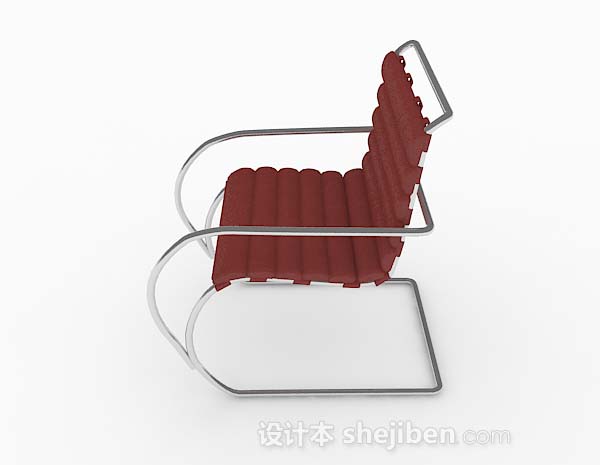 免费现代红色休闲椅子3d模型下载