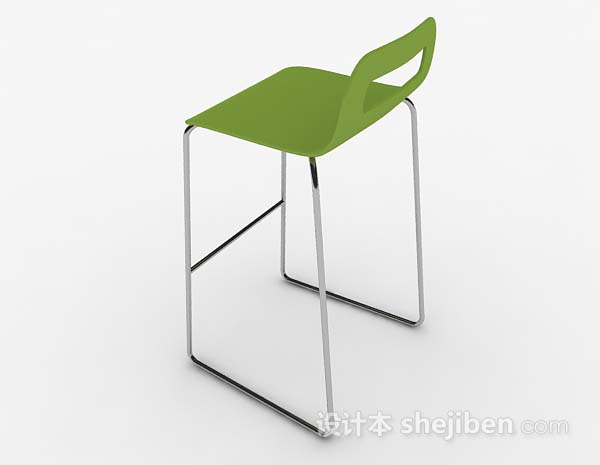 设计本现代简约绿色休闲椅子3d模型下载
