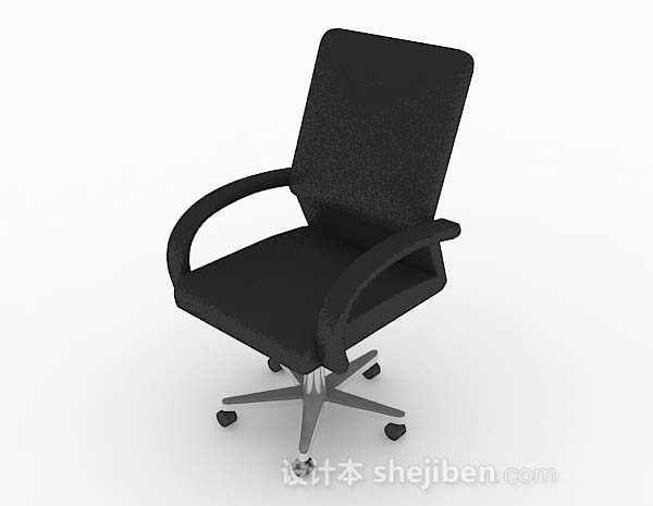 现代风格现代黑色休闲椅3d模型下载