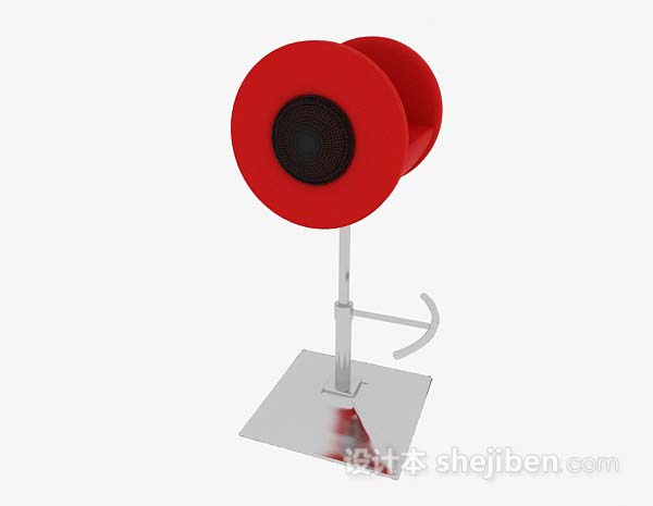 免费现代简约红色高脚椅3d模型下载