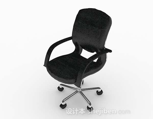 现代风格黑色休闲椅子3d模型下载