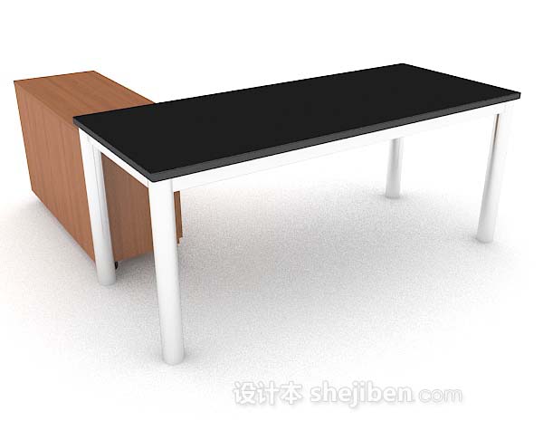 设计本简单黑色桌子3d模型下载