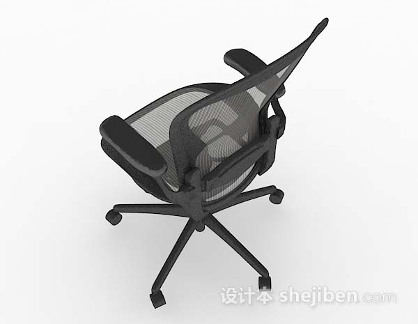 设计本现代简单灰色办公椅3d模型下载