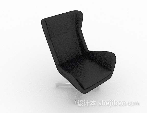 黑色办公椅子3d模型下载