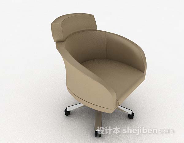 现代家居棕色椅子3d模型下载