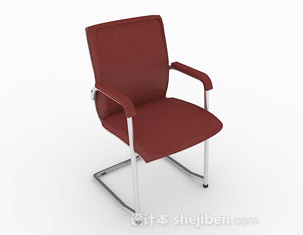 现代红色简约休闲椅子3d模型下载