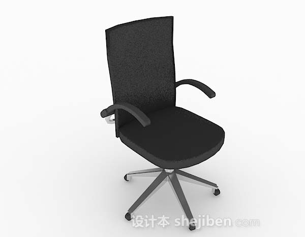 简约家居黑色休闲椅3d模型下载