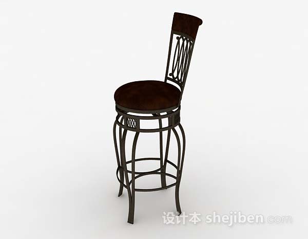 免费欧式简单吧台椅3d模型下载
