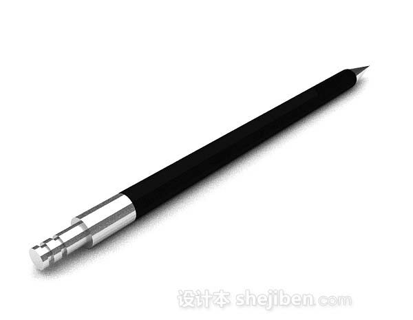 黑色自动铅笔3d模型下载
