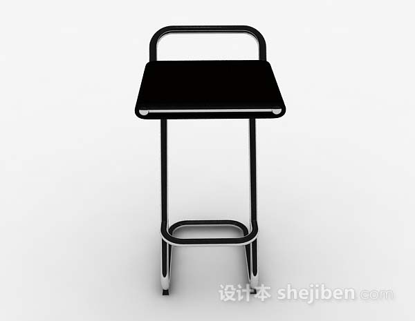 现代风格现代简约黑色吧台椅3d模型下载