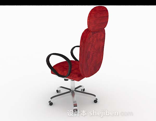 设计本家居红色休闲椅3d模型下载
