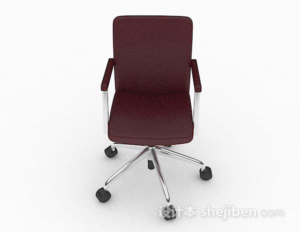 现代风格现代紫色办公椅3d模型下载