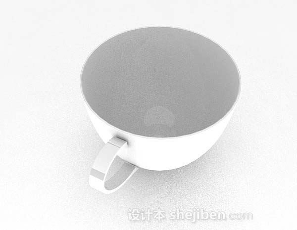 现代风格白色杯子3d模型下载