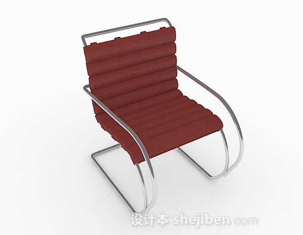 现代红色休闲椅子3d模型下载