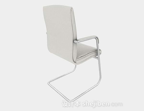 设计本现代简约白色休闲椅子3d模型下载
