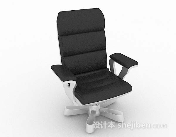 办公黑色现代椅子3d模型下载