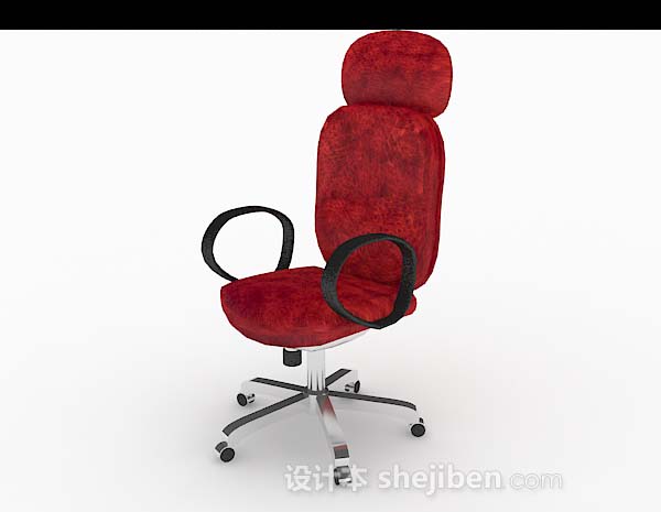 现代风格家居红色休闲椅3d模型下载