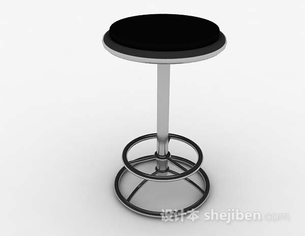 现代风格现代黑色圆形休闲椅子3d模型下载