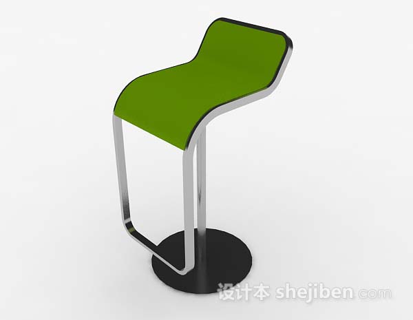 现代风格绿色休闲简约椅子3d模型下载