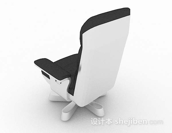 设计本办公黑色现代椅子3d模型下载