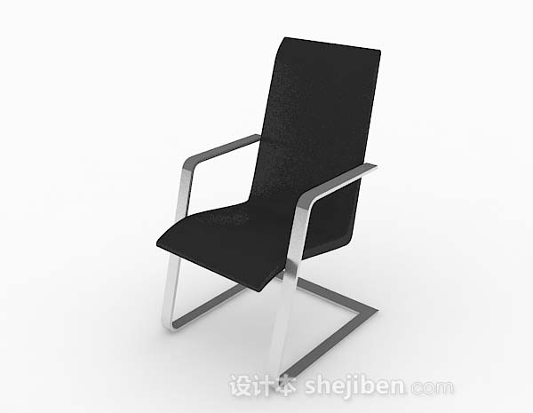 现代风格黑色简约休闲椅子3d模型下载