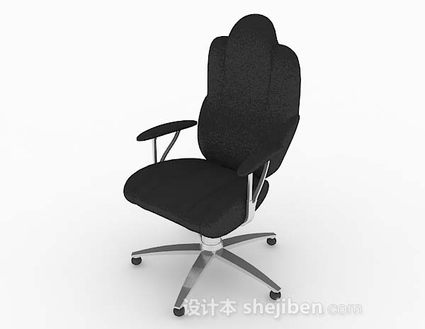 现代风格现代简约黑色休闲椅子3d模型下载