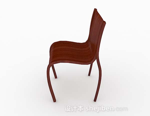免费个性简约木质家居椅子3d模型下载