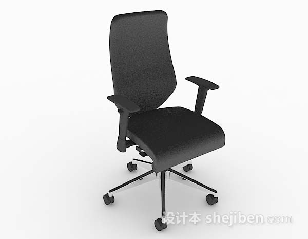 黑色简单办公椅子3d模型下载