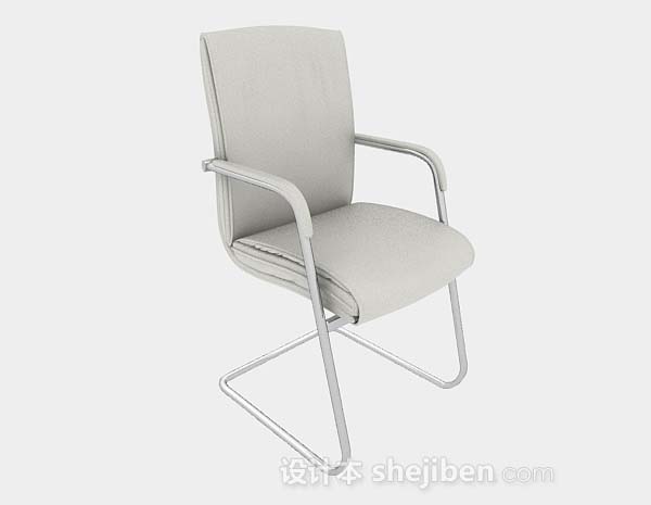 现代风格现代简约白色休闲椅子3d模型下载