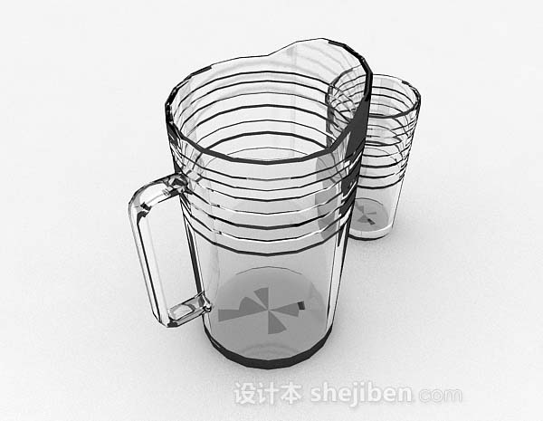 设计本透明厨房杯具3d模型下载