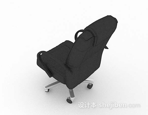 设计本现代办公黑色椅子3d模型下载