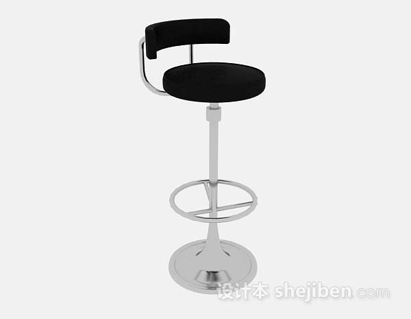 现代金属黑色休闲椅子3d模型下载