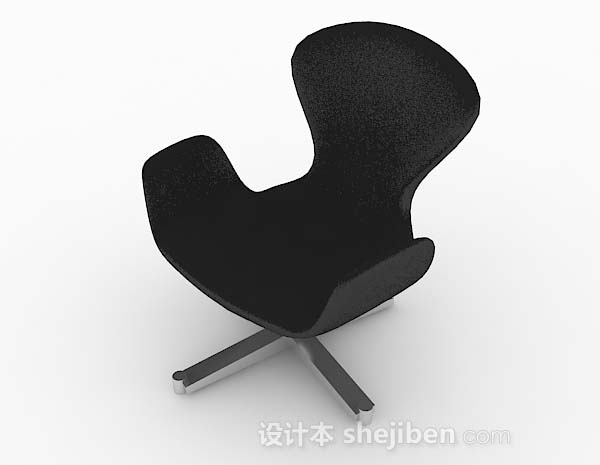 现代风格现代个性简约黑色休闲椅3d模型下载