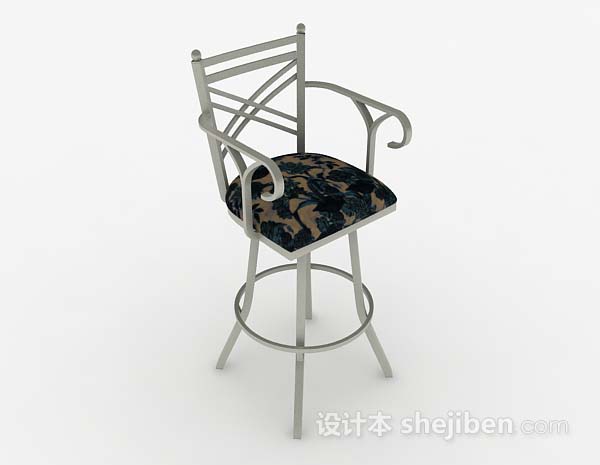 欧式白色家居休闲椅子3d模型下载