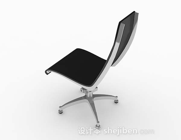 设计本现代简约黑色椅子3d模型下载